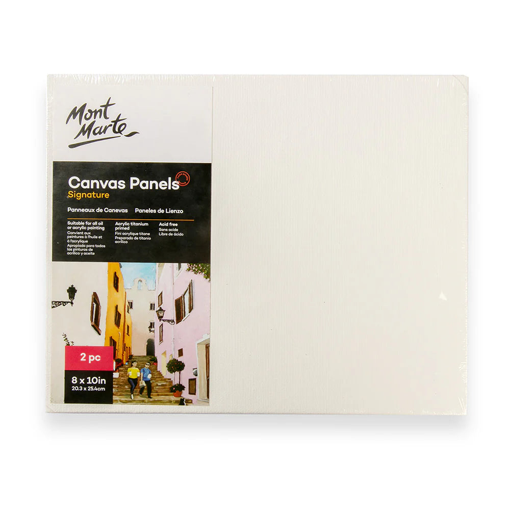 Mont Marte Signature Canvas Panels 2Pc 20.3 X 25.4Cm (8 X 10In)