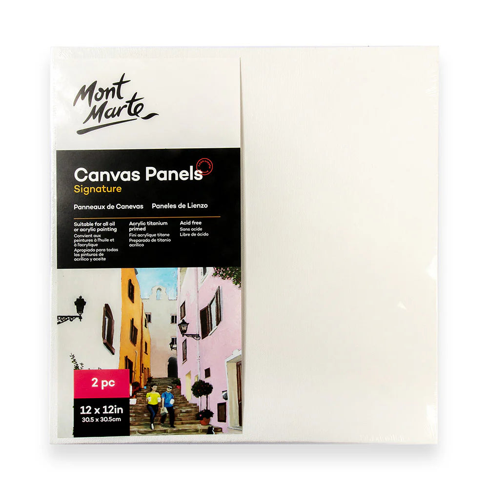 Mont Marte Canvas Panels Signature 2pc 30.5 x 30.5cm (12 x 12in)