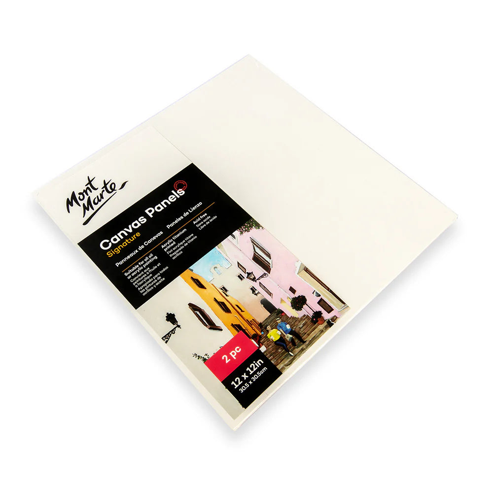 Mont Marte Canvas Panels Signature 2pc 30.5 x 30.5cm (12 x 12in)