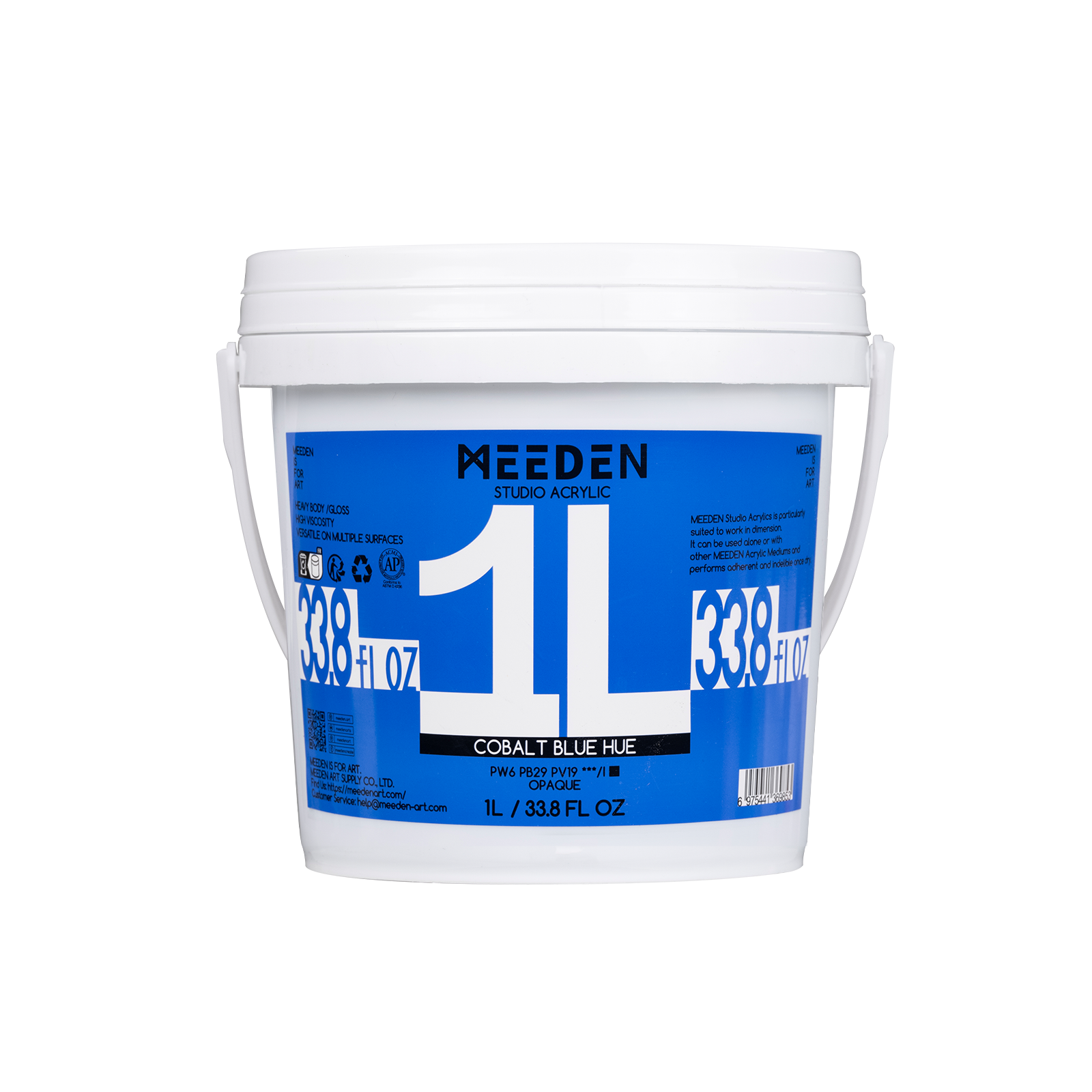 Meeden Heavy Duty Acrylic Paint 1 Litre Cobalt Blue Hue