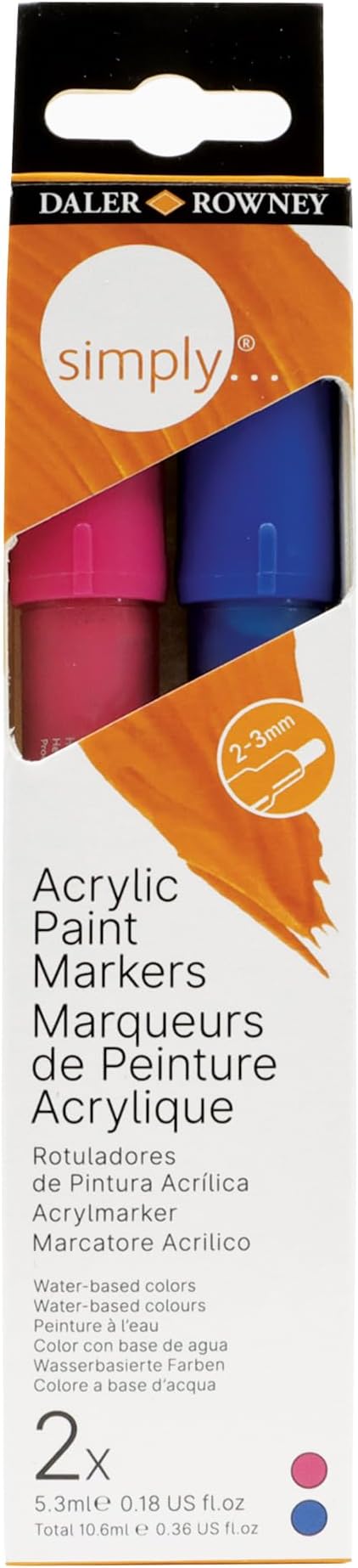 Daler Rowney Simply Acrylic Marker Pen Set of 2