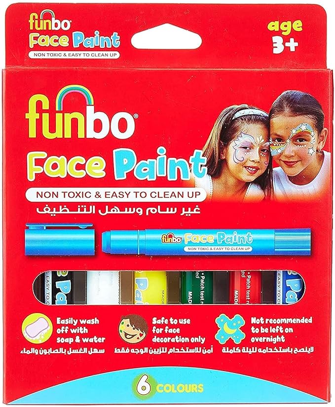 FACE PAINT STICKS 6GRM PK 6COLORS