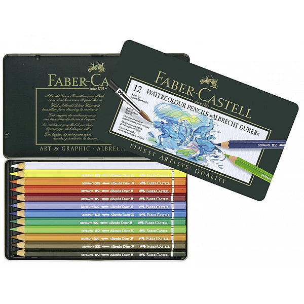 Faber Castell Artists' Watercolor Pencils - Tin of 12
