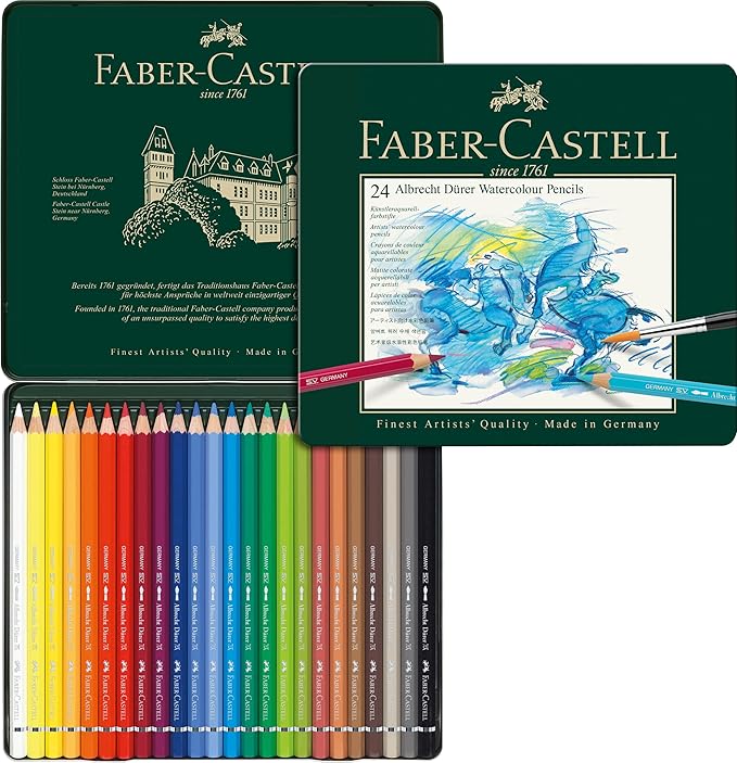 Faber Castell Albrecht watercolour pencil, tin of 24