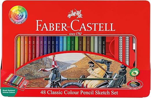 Faber Castell 48 Classic Colour Pencils Sketch Set