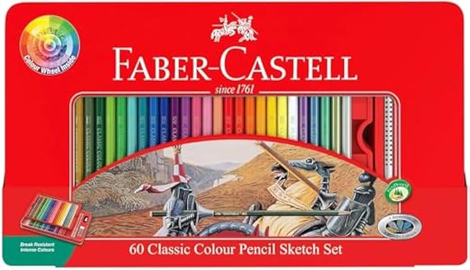 Faber-Castell classic colour pencils 60 colour sketch set