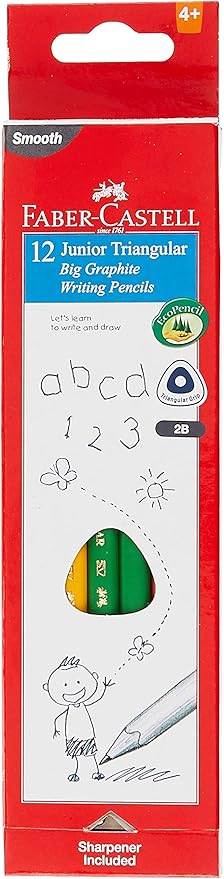 Faber-Castell Junior Triangular Graphite Pencil 2B Box Of 12Pc