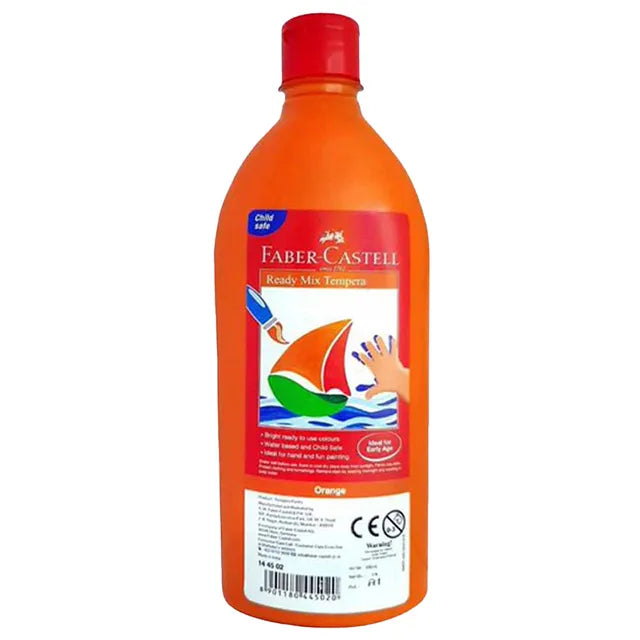 Faber Castell Orange Tempera Paint 500ml