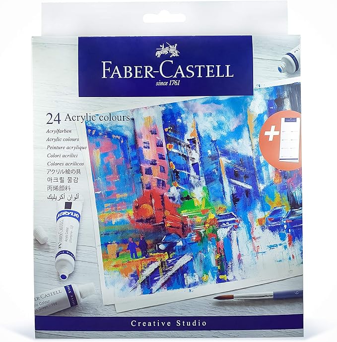 Faber-Castell Acrylic Colors Set Of 24 X 9Ml Tubes