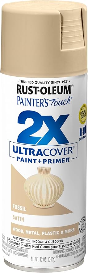 Rust-Oleum Painter's Touch 2X Ultra Cover Spray Paint 12 oz Satin Fossil
