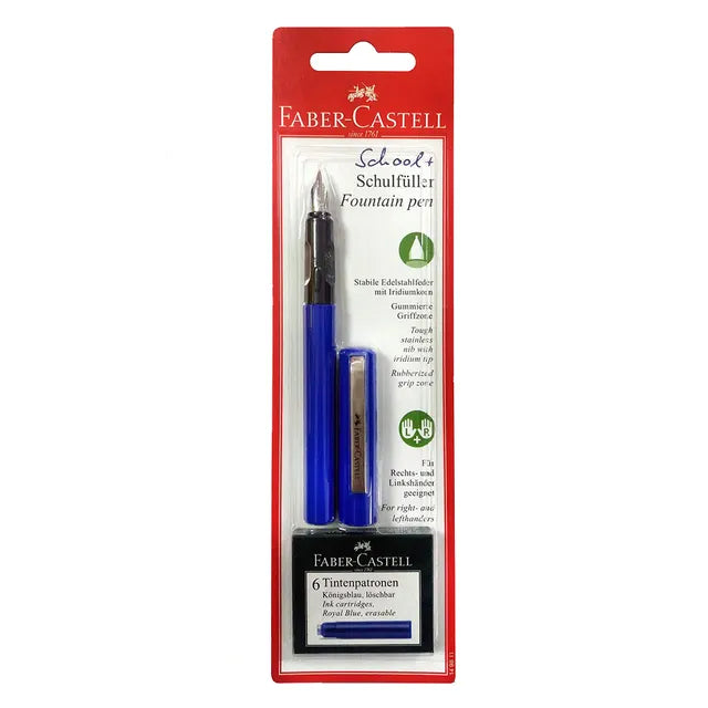 FaberCastell School Fountain Pen Blue Desighn+ Crtridge