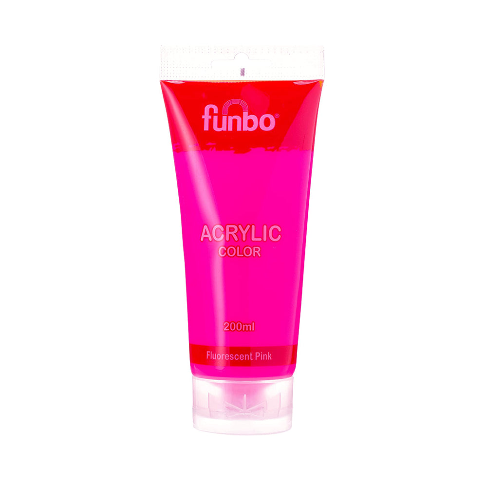Funbo Acrylic Tube 200 ml Fluorecent Pink