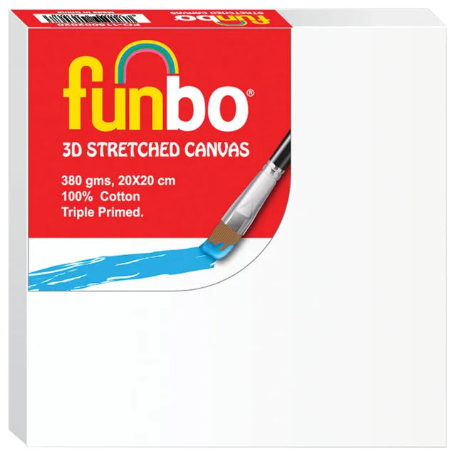 Funbo Stretched 3D Canvas 380gms 20x20cm
