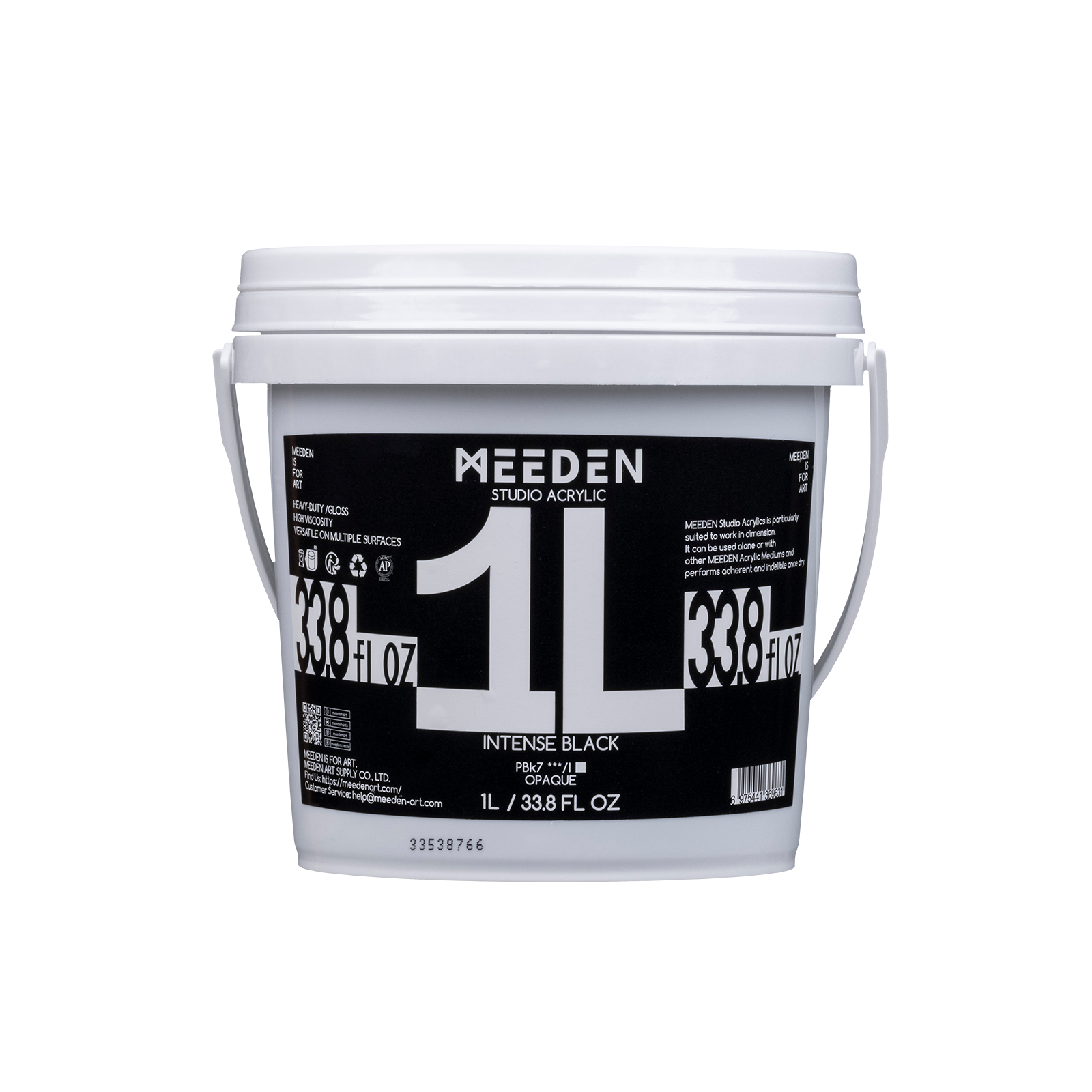 Meeden Heavy Duty Acrylic Paint 1 Litre Intense Black
