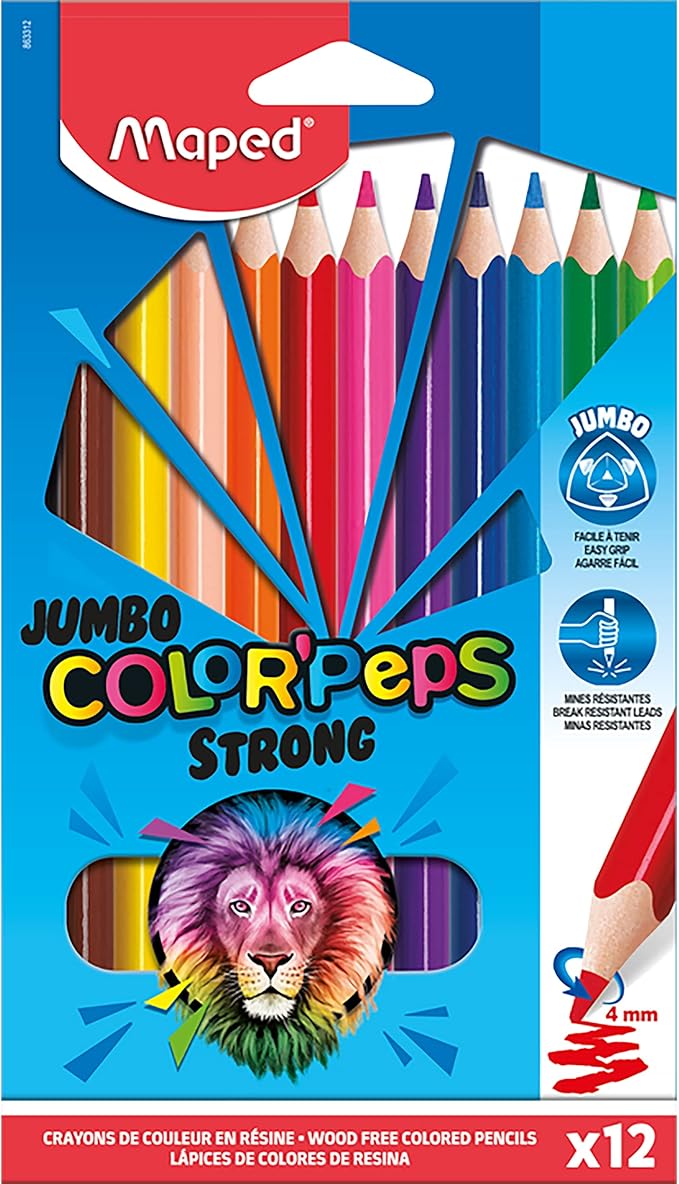 Maped Jumbo Color Peps Coloring Pencils 12 Colors