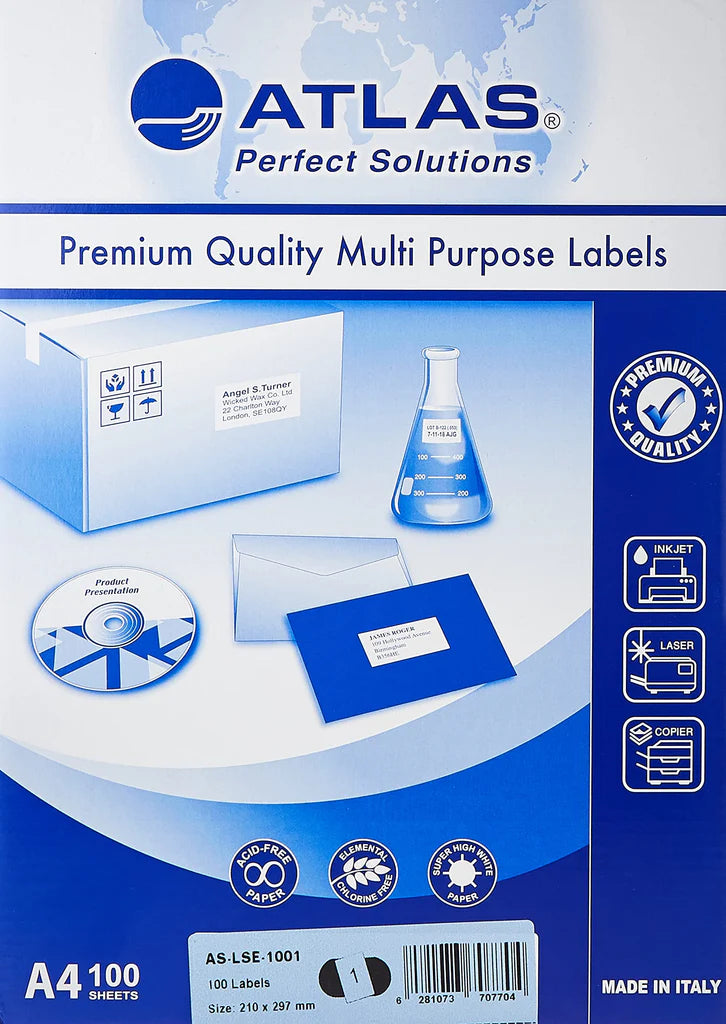 ATLAS MULTI PURPOSE LABELS AS-LSE-1001