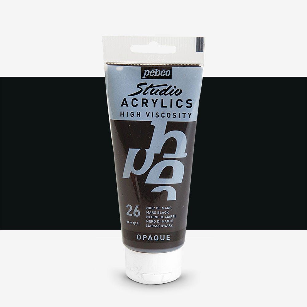 Pebeo - Acrylic Fine Studio Acrylics - Mars Black 250ml