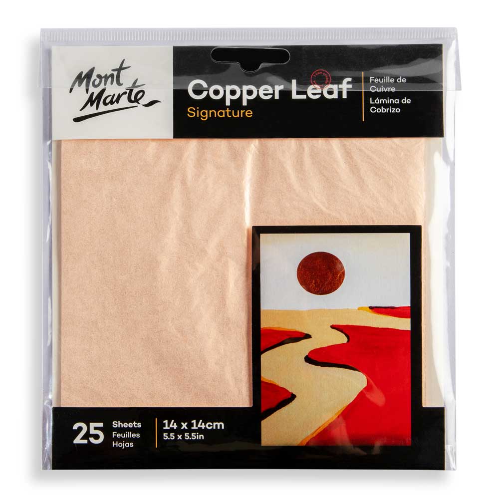 Mont Marte Imitation Copper Leaf 14X14Cm 25 Sheet