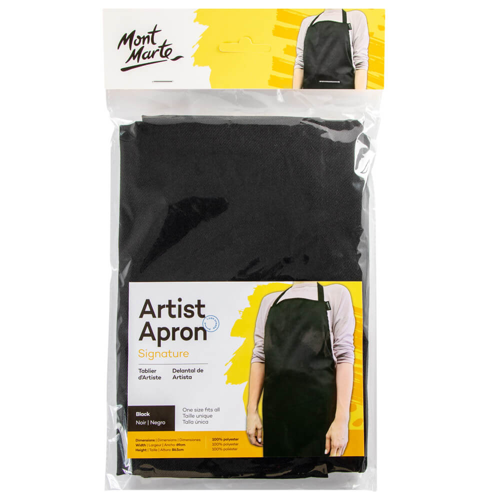 Mont Marte Artist Apron Black Signature
