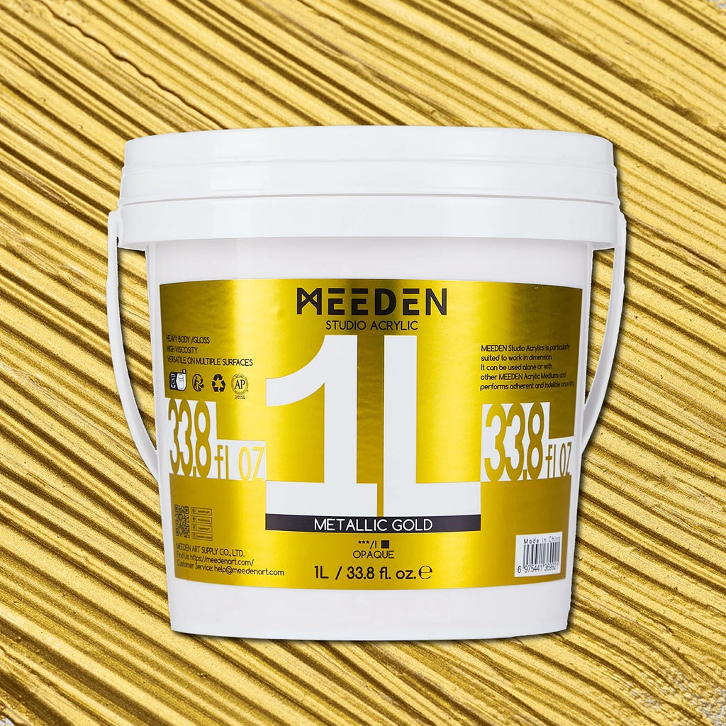 Meeden Heavy Duty Acrylic Paint 1 Litre Metallic Gold