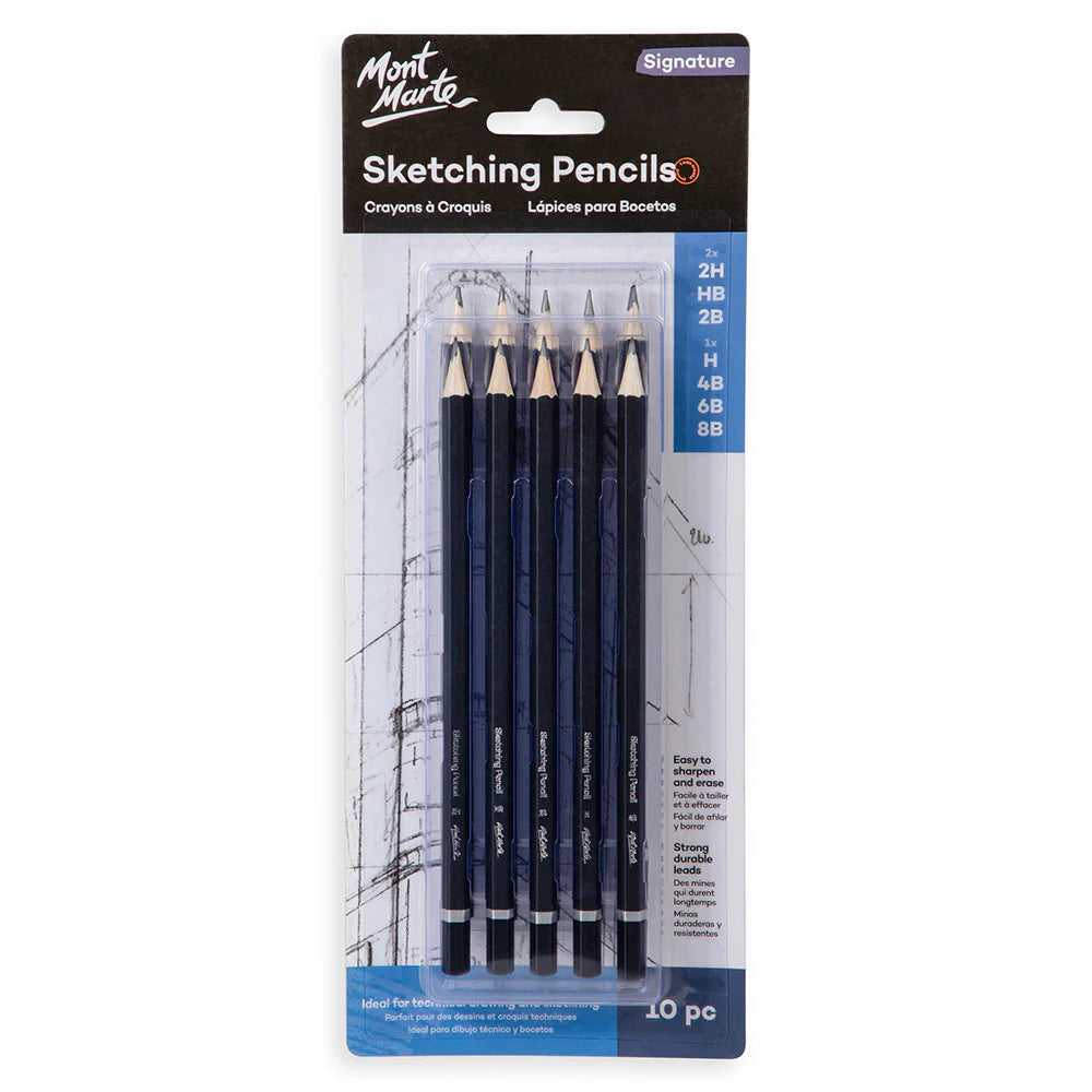 Mont Marte Signature Sketching Pencils 10Pcs