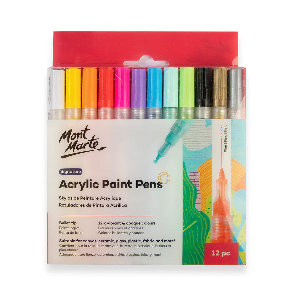Acrylic Paint Pens Signature Fine Tip 12pcs