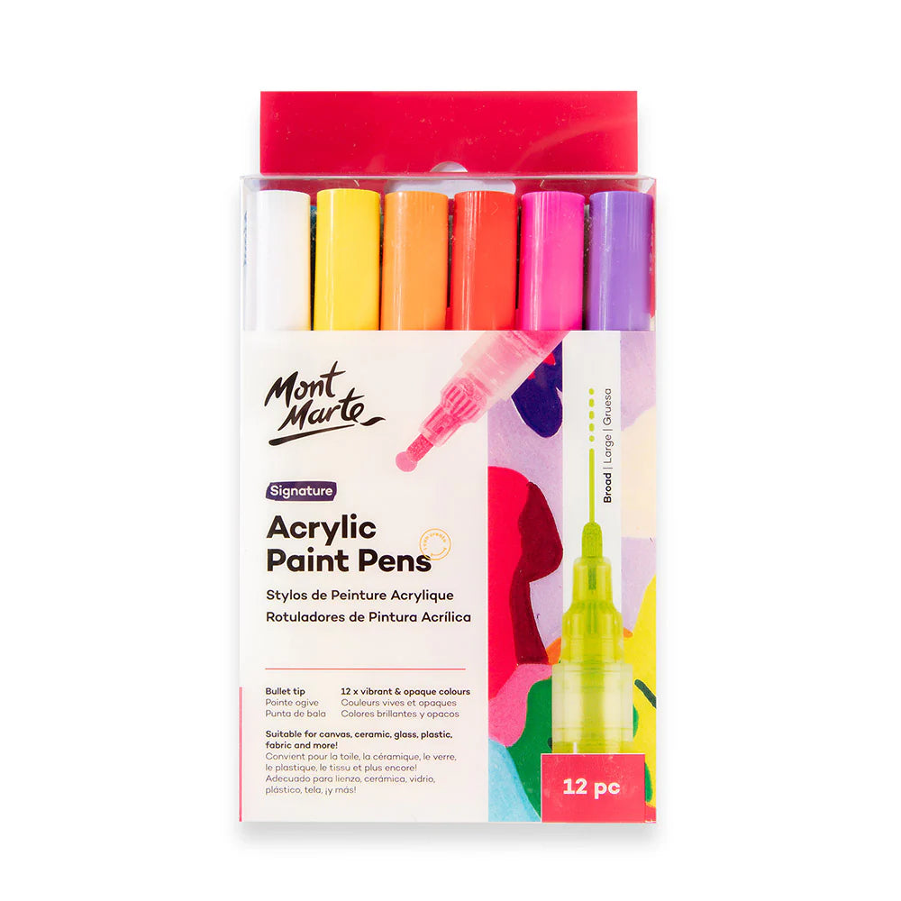 Acrylic Paint Pens Signature Broad Tip 12pcS
