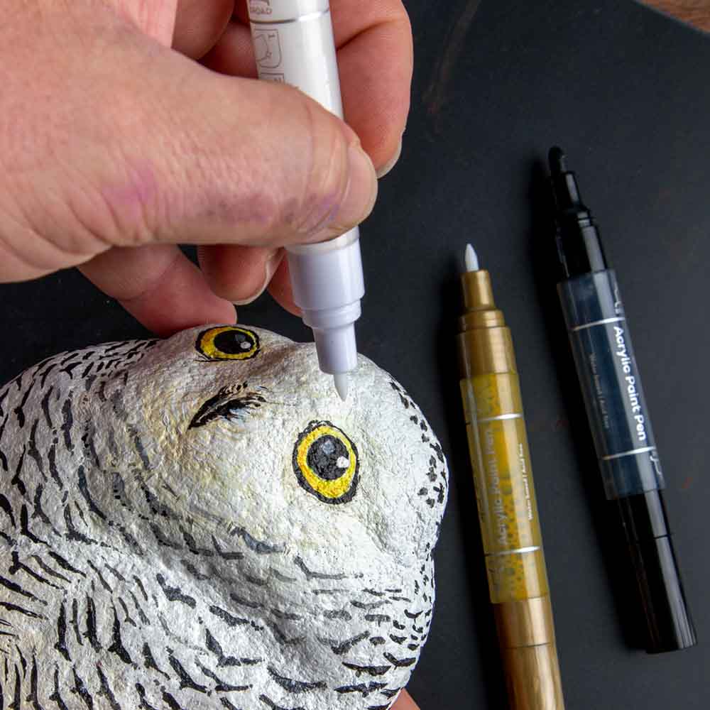 Mont Marte Dual Tip Acrylic Paint Pens Signature White 2pc