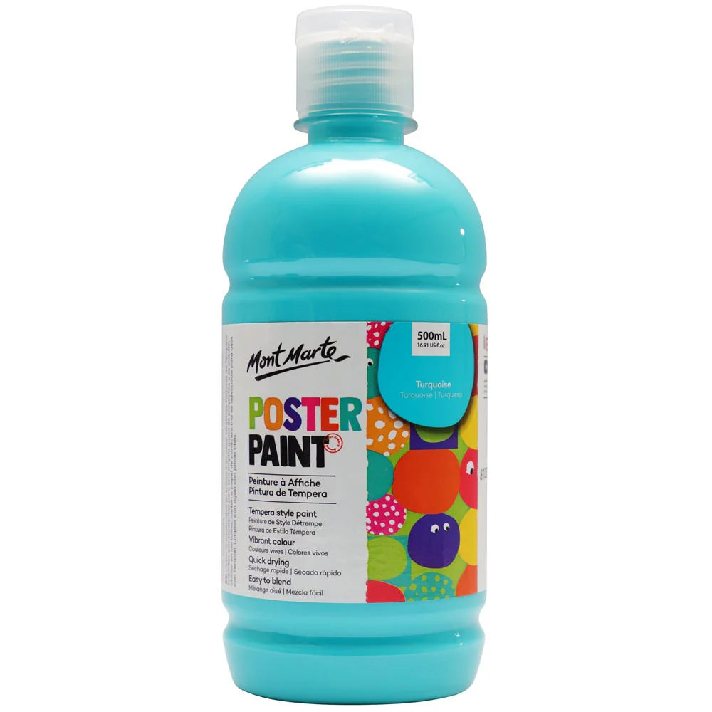 Mont Marte Poster Paint 500Ml - Turquoise