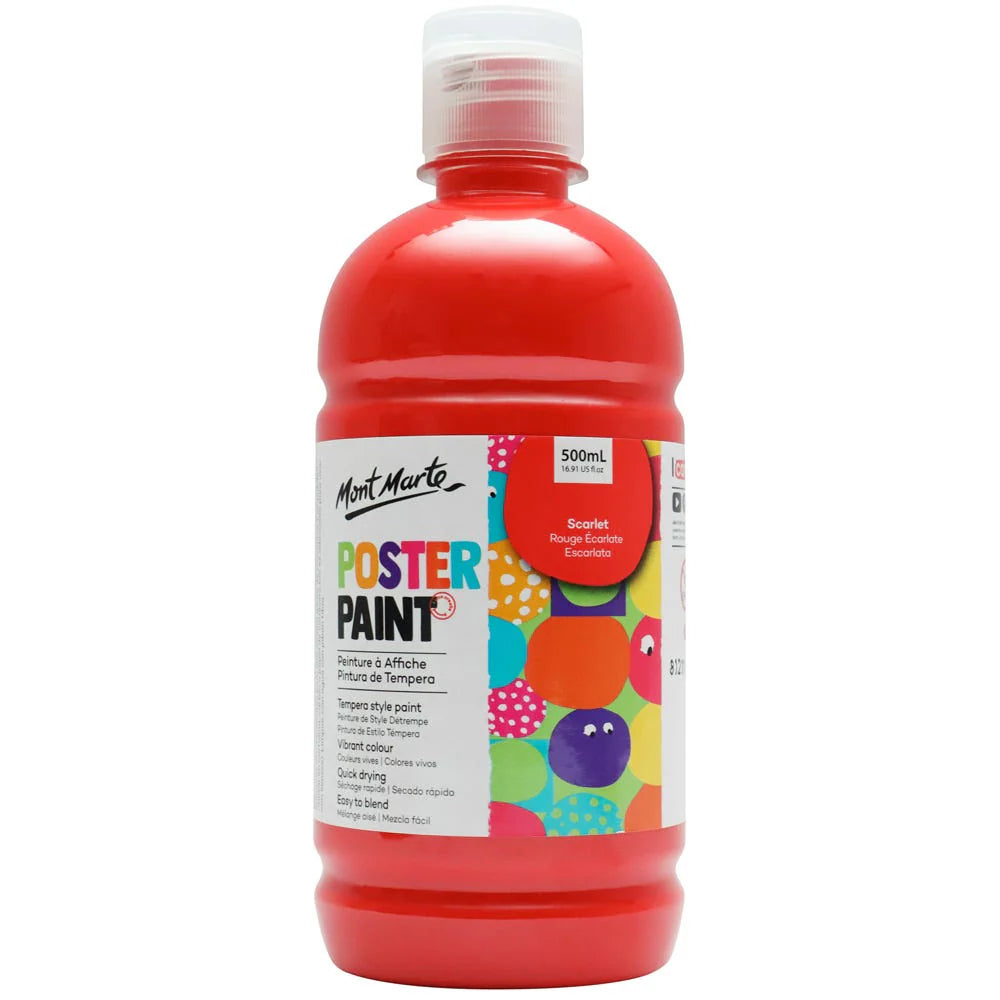 Mont Marte Poster Paint 500Ml - Scarlet
