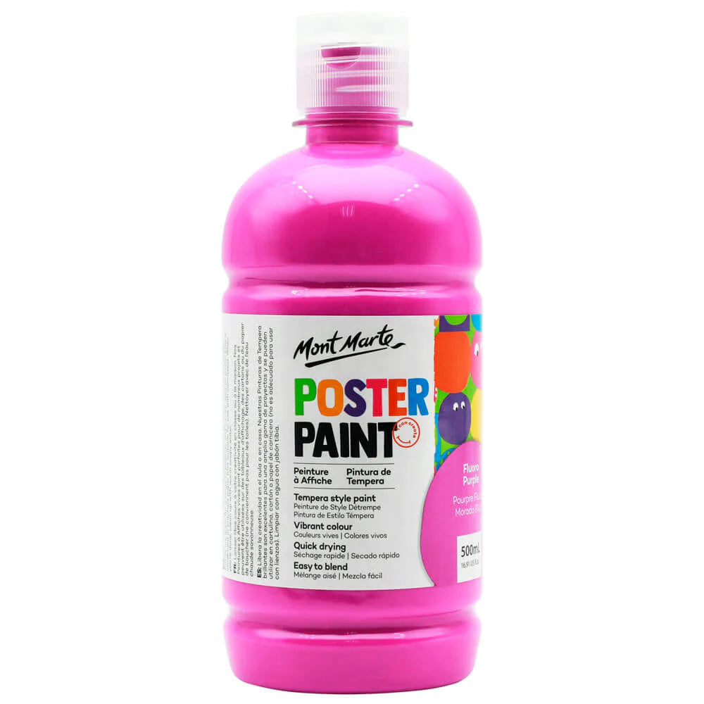 Mont Marte Poster Paint 500Ml - Fluoro Purple