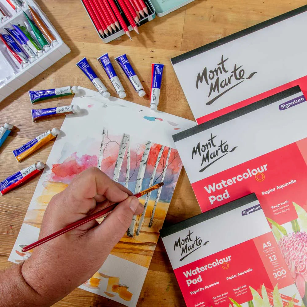 Mont Marte Watercolour Pad Signature A4 12 Sheet 300gsm