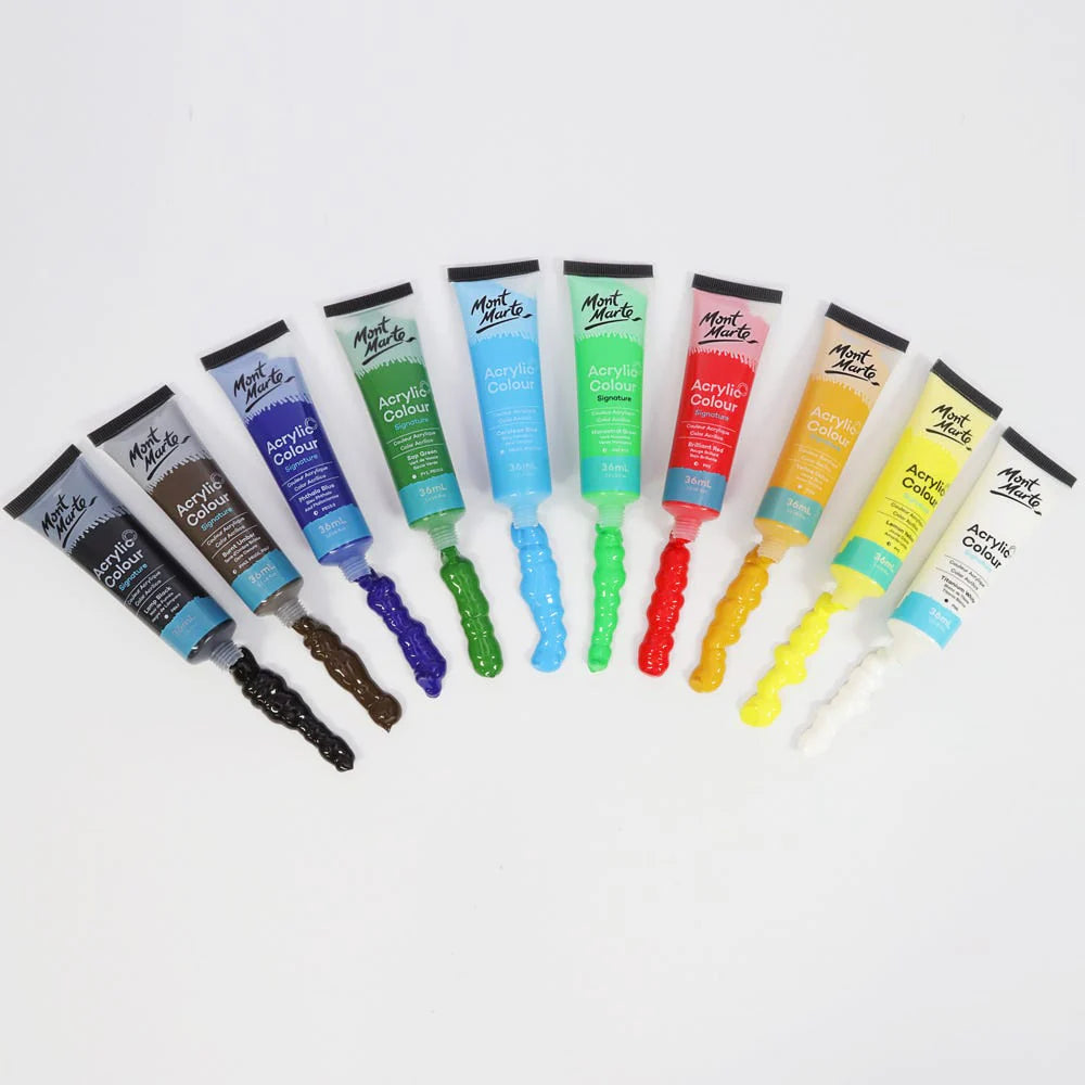Mont Marte Acrylic Colour Paint Set Signature 24pc x 36ml (1.2oz)
