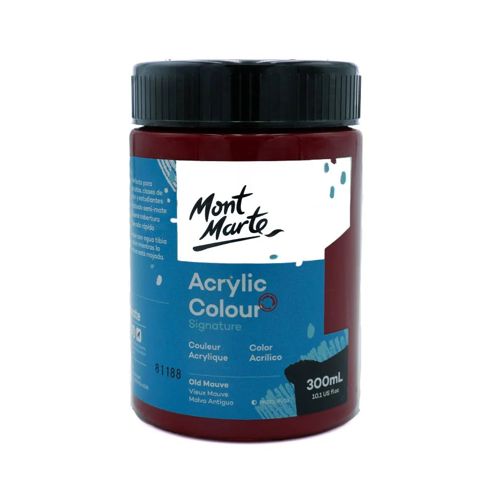 Mont Marte Signature Acrylic Colour 300Ml (10.1Oz) - Old Mauve