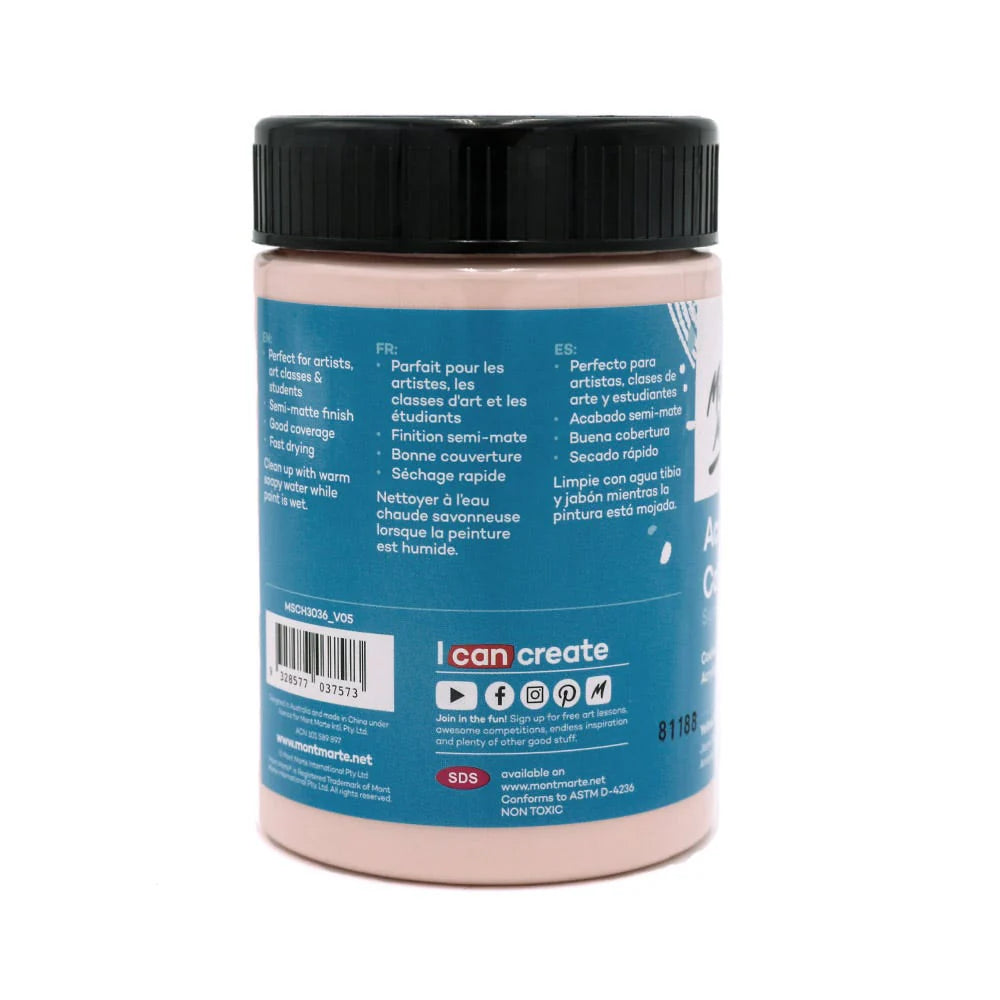Mont Marte Acrylic Colour Paint Signature 300ml (10.1 US fl.oz) - Yellow Pink