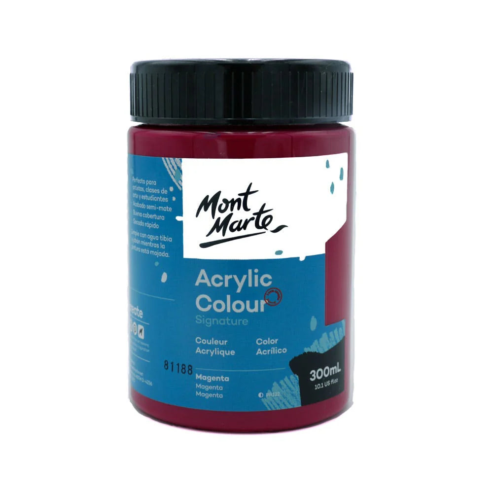 Mont Marte Acrylic Colour Paint Signature 300ml (10.1 US fl.oz) - Magenta