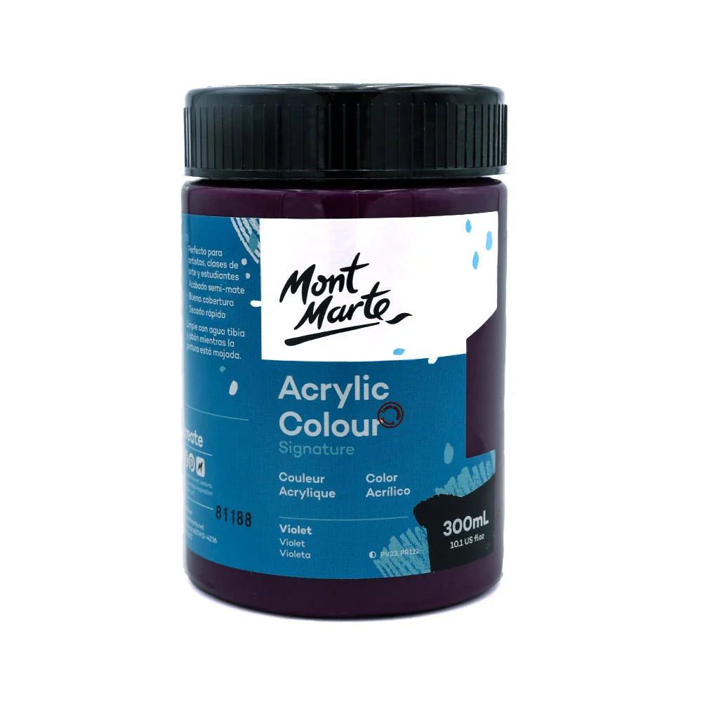 Mont Marte Acrylic Colour Paint Signature 300ml (10.1 US fl.oz) - Violet