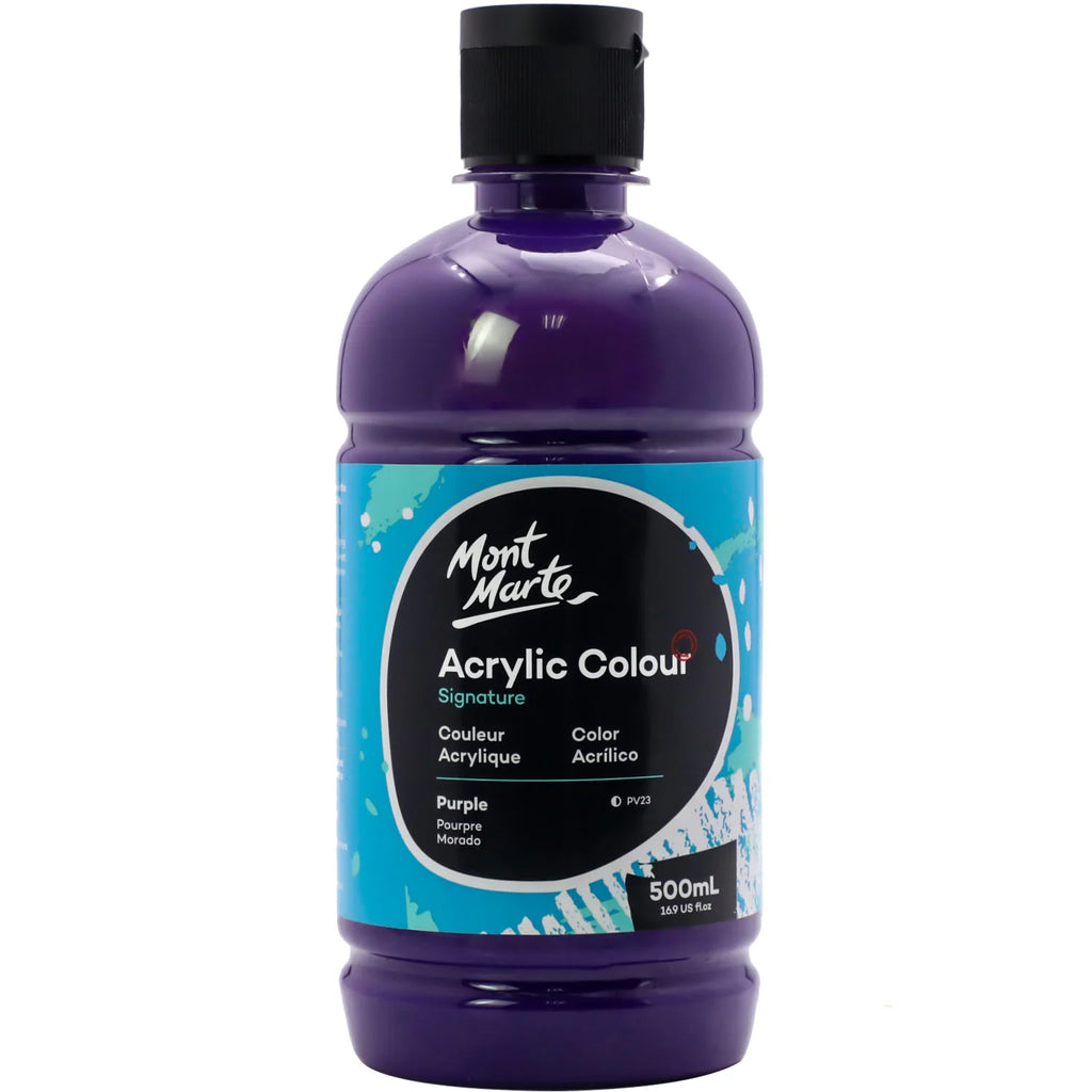 Mont Marte Studio Acrylic 500Ml Bottle - Purple