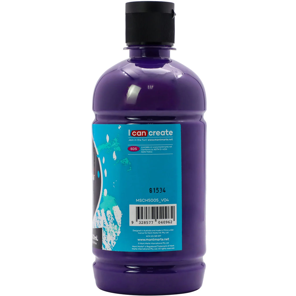 Mont Marte Studio Acrylic 500Ml Bottle - Purple