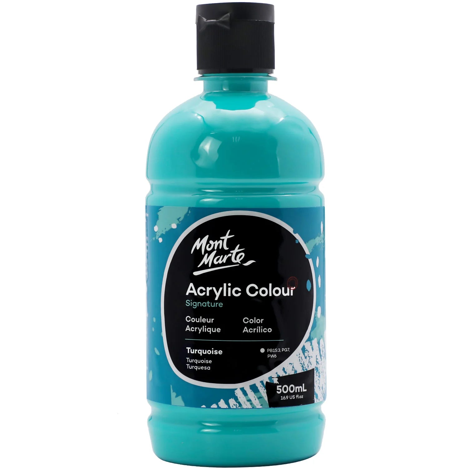 Mont Marte Acrylic Colour Signature 500ml (16.9 US fl.oz) - Turquoise