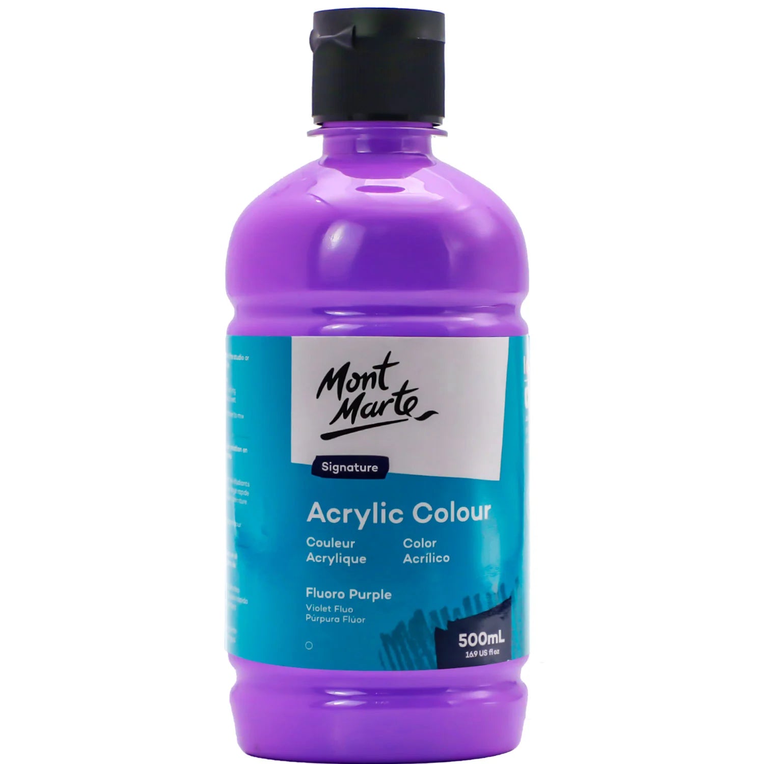 Mont Marte Studio Acrylic 500Ml Bottle - Fluoro Purple