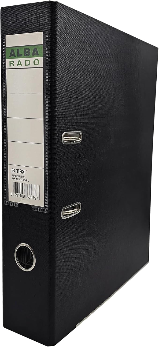Maxi BF200-BL PP Lever Arch File F/S Broad Black