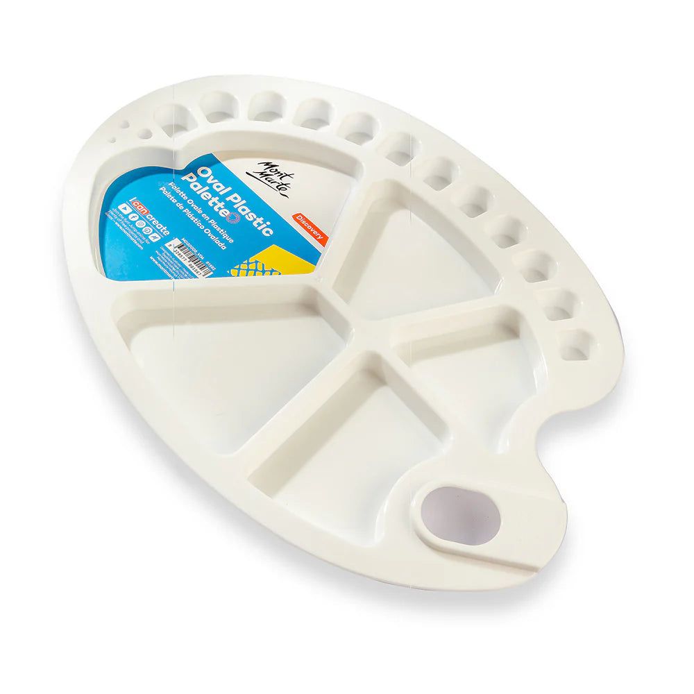 Mont Marte Discovery Oval Plastic Palette 34 X 25Cm (13.3 X 9.8In)