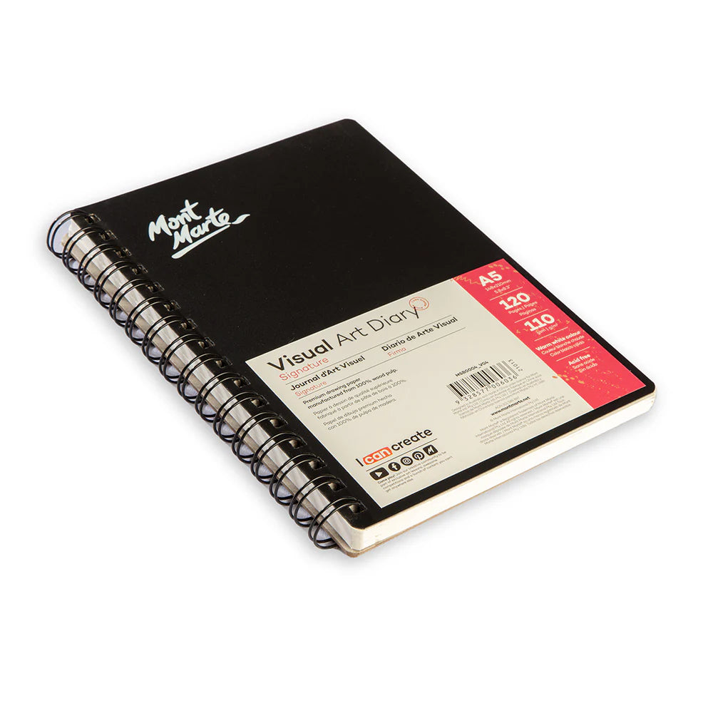 Mont Marte Visual Art Diary Signature 110gsm A5 120 Page