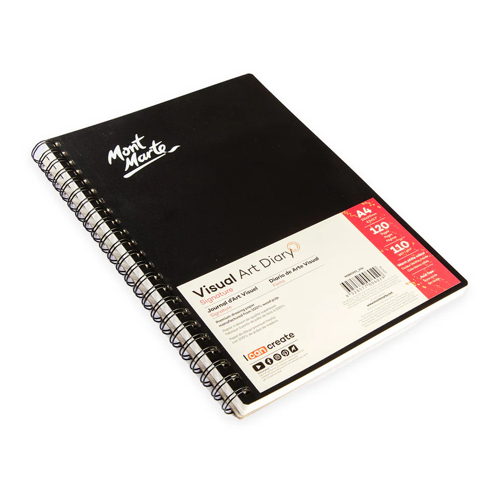 Mont Marte Visual Art Diary Signature 110gsm A4 120 Page