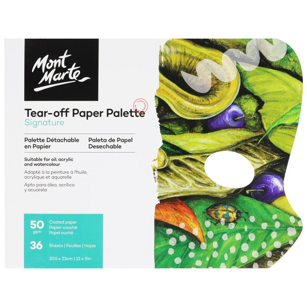 Mont Marte Signature Tear-Off Paper Palette 50Gsm 36 Sheet