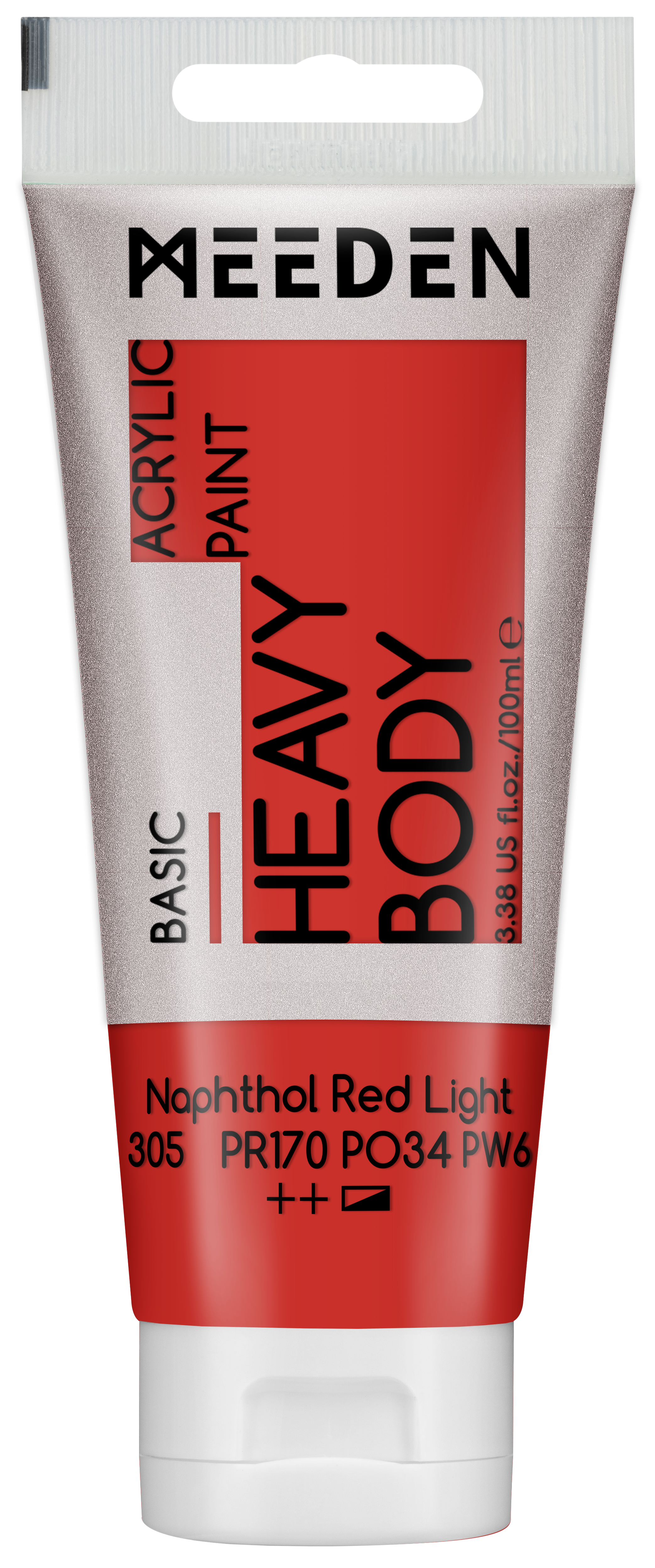 Meeden Heavy Duty Acrylic Paint 100ml Naphthol Red Light