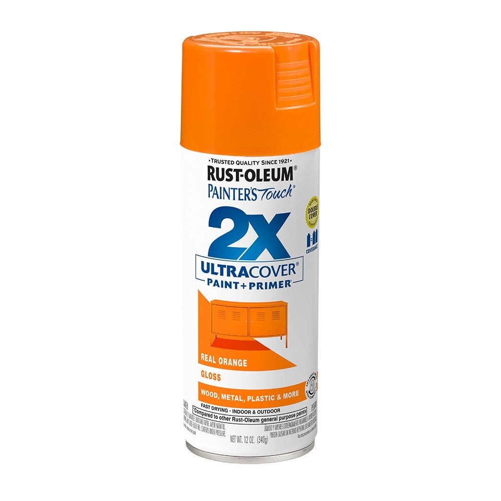 Rust-Oleum 2X Ultra Cover Spray Paint + Primer, Gloss Real Orange