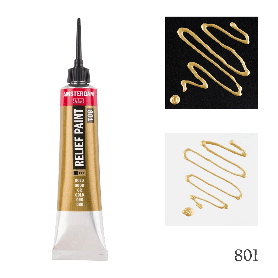 Acrylic  3D Out Liner  Amsterdam 20 ml Gold