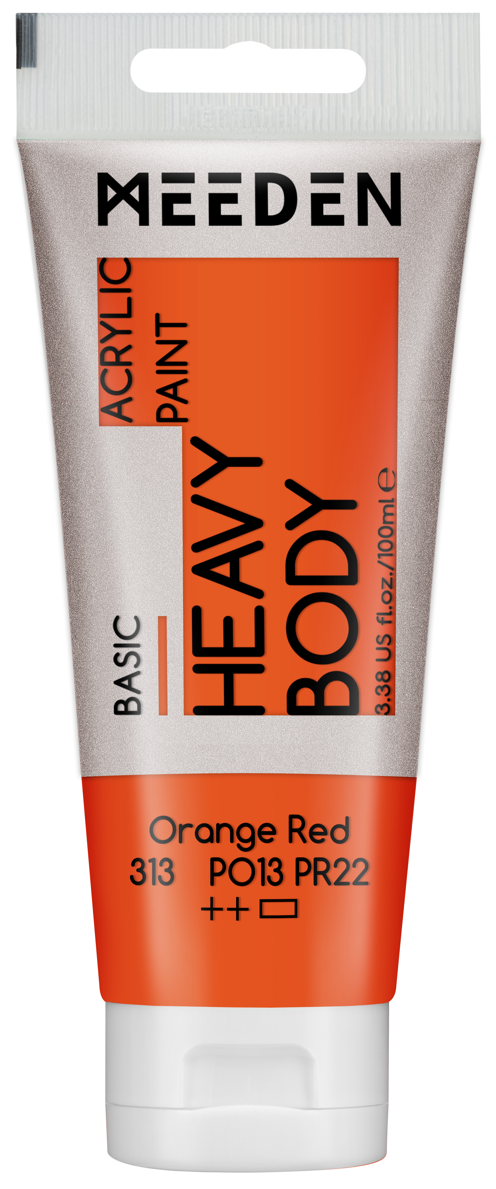 Meeden Heavy Duty Acrylic Paint 100ml Orange Red